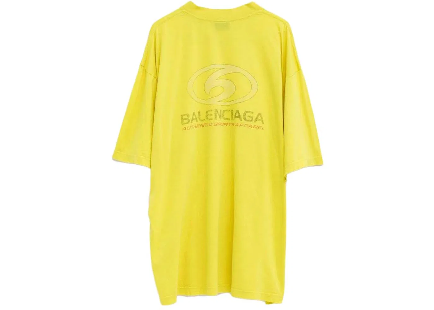 Мужская футболка с принтом Balenciaga Surfer T-shirt Medium Fit, Yellow — фото 2