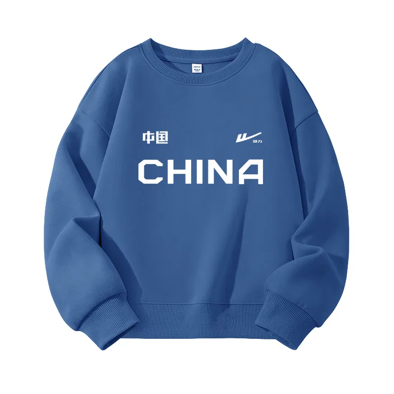 Детский свитшот с круглым вырезом Medium Gray/H China and Label WARRIOR — фото 3