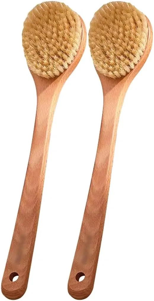 Щетка для тела с длинной ручкой, Beech, Набор 2 шт, 38.5x9 см, Original Colour Generic