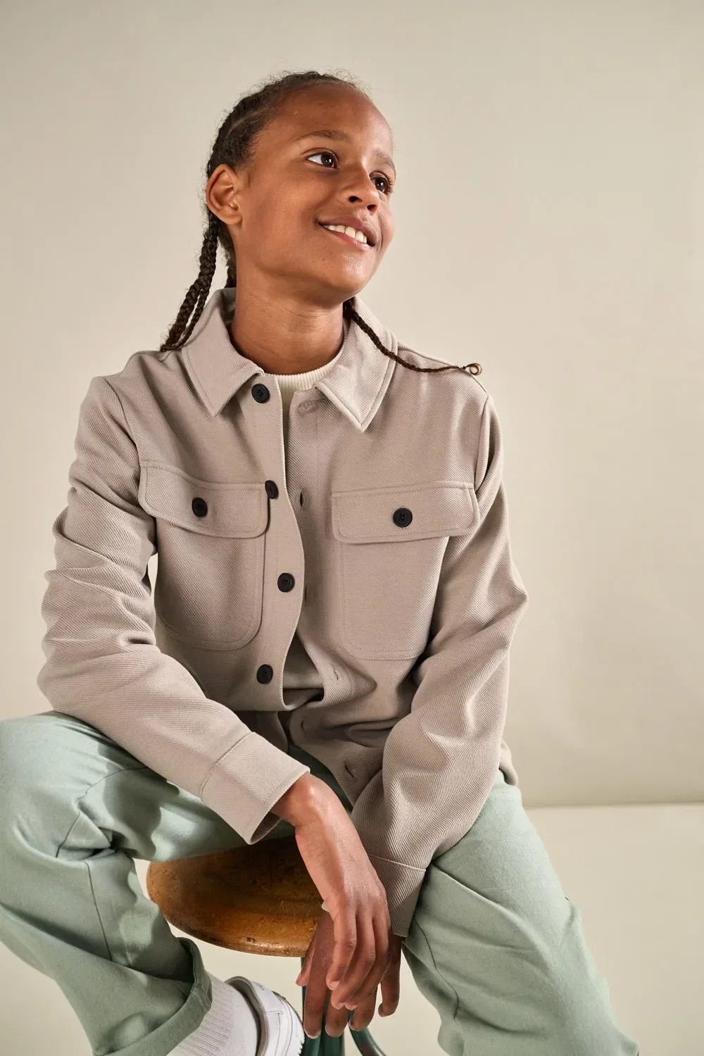 Рубашка с длинным рукавом Osjnew Overshirt Only & Sons Junior, хаки — фото 3