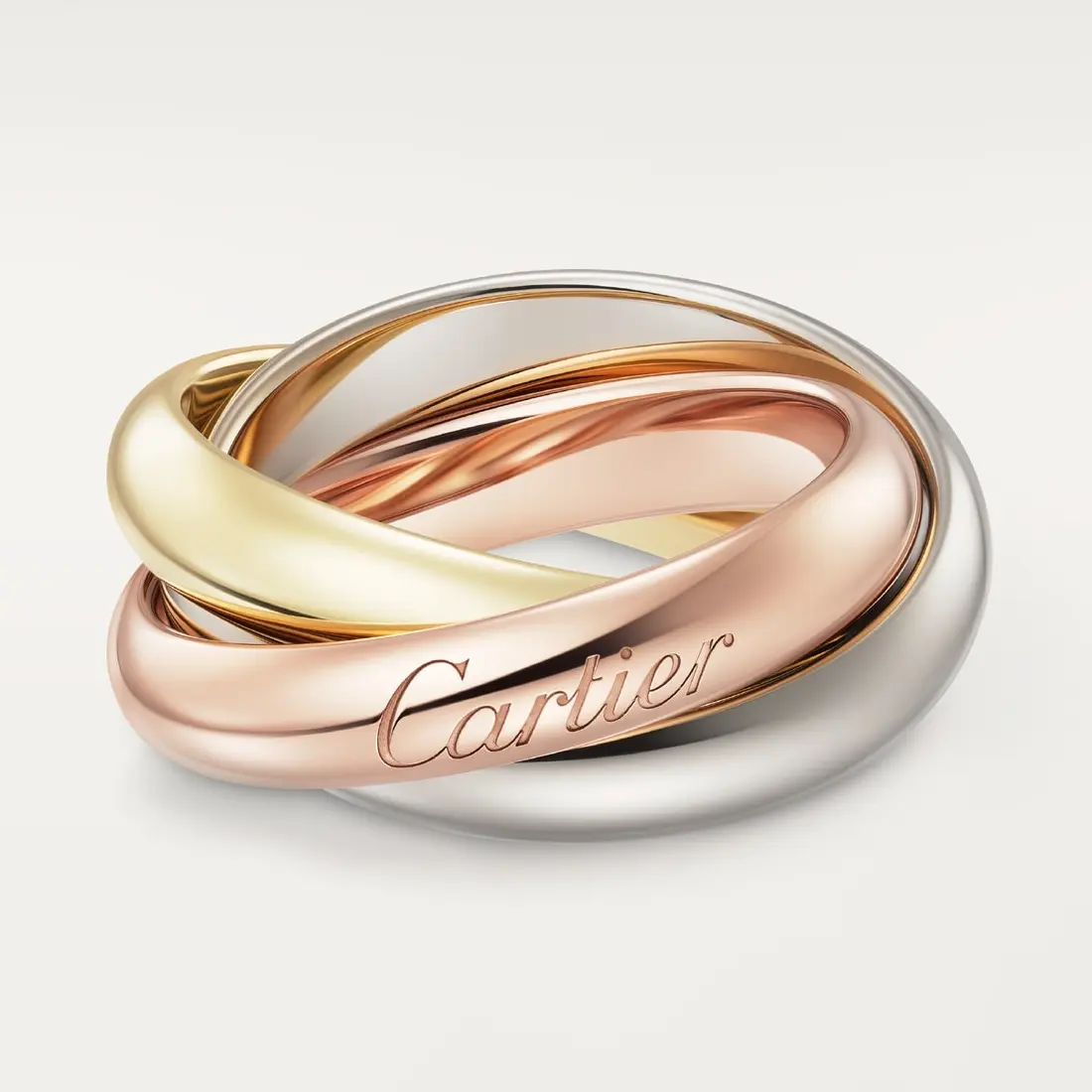 

Кольцо Cartier Trinity Large, белое золото/розовое золото/желтое золото