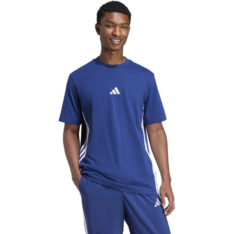 Базовая футболка с тремя полосками, одинарный джерси Adidas, мультиколор — фото 2