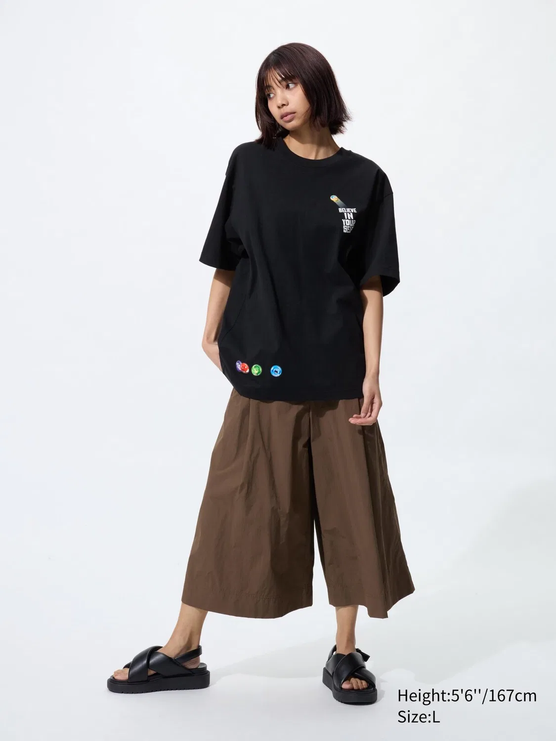 Футболка, Uniqlo, с принтом Pixar, черная — фото 3