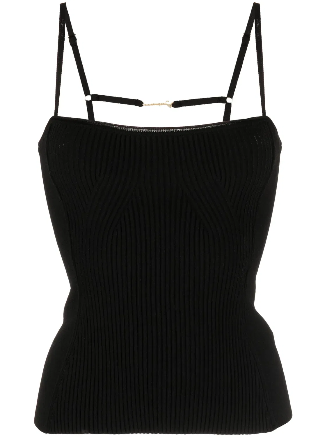 Рибаный топ Le Haut Sierra Jacquemus, черный