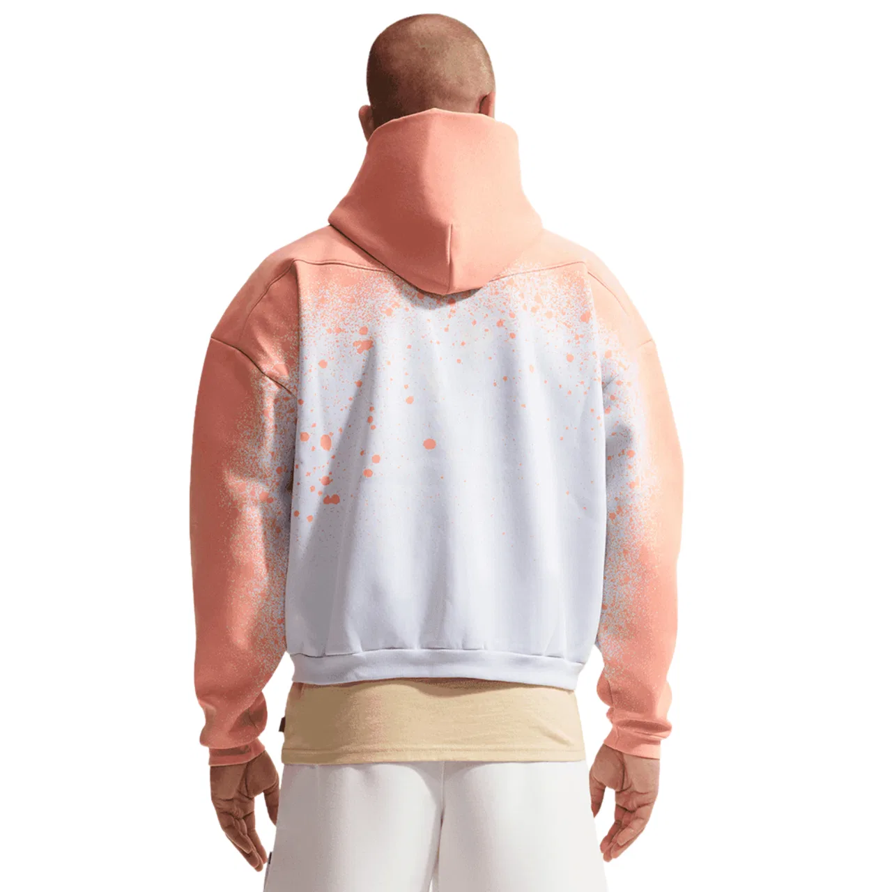 Мужское худи Hours TF Standard Issue Pullover Nike, цвет Grey/Orange Pulse/Pale Ivory — фото 2