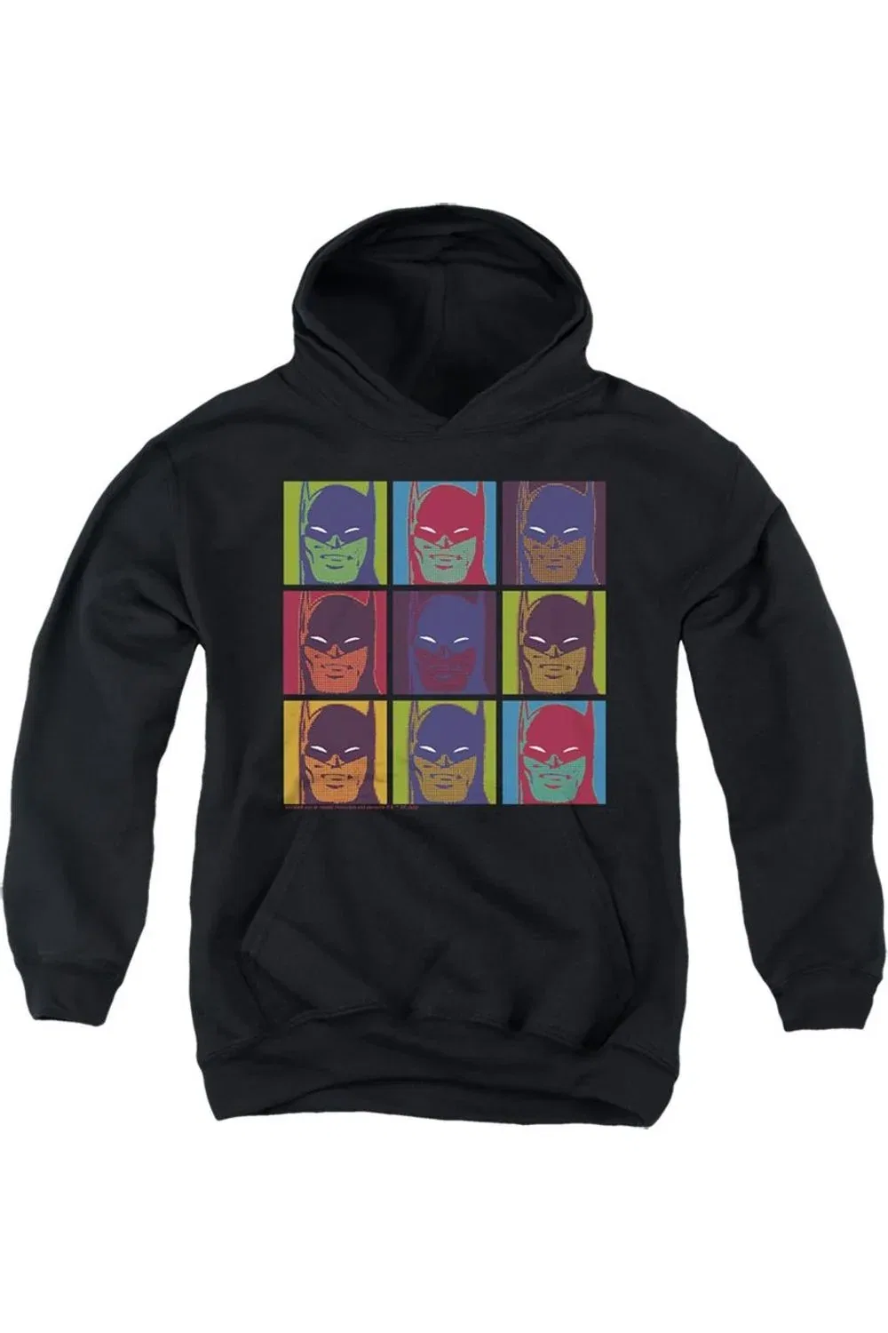 Детское худи с капюшоном с принтом Batman Pop Art Batman Gildan, черный