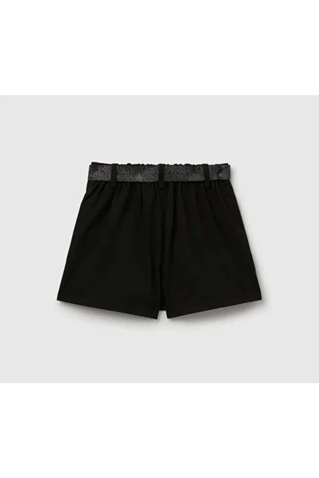 Детские шорты для девочек с принтом скорт United Colors Of Benetton, Black — фото 2