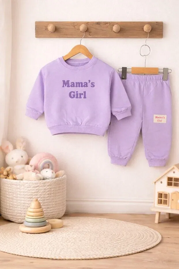 Детский спортивный костюм для девочек с принтом Mama's Girl Minelia Kids, Lilac