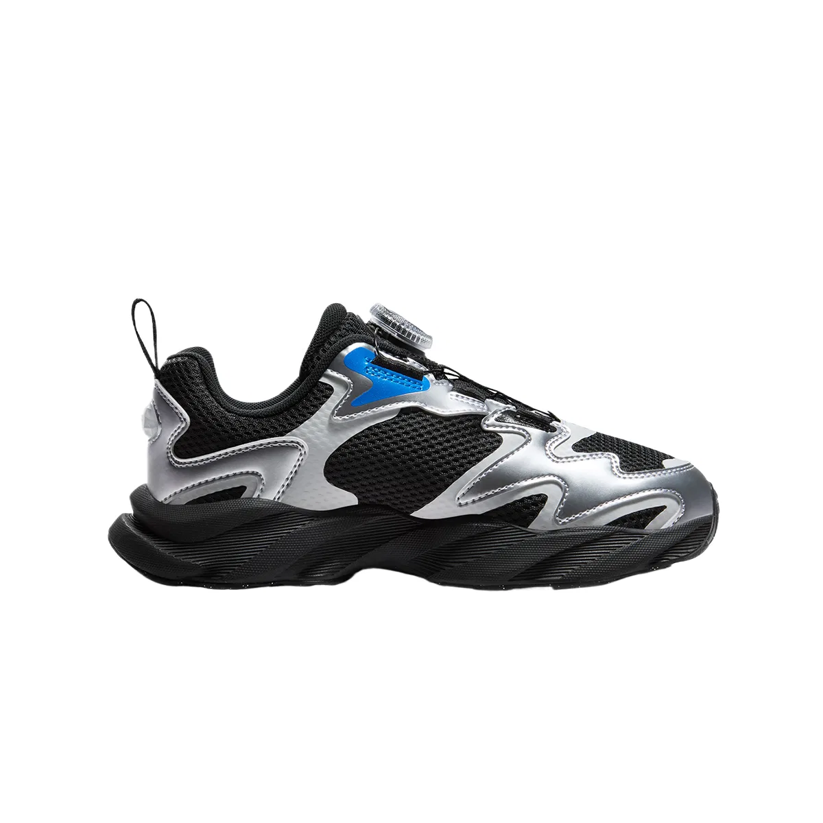 Детские кроссовки для бега с ретро-стилем FILA KIDS, Black/Space Silver — фото 3