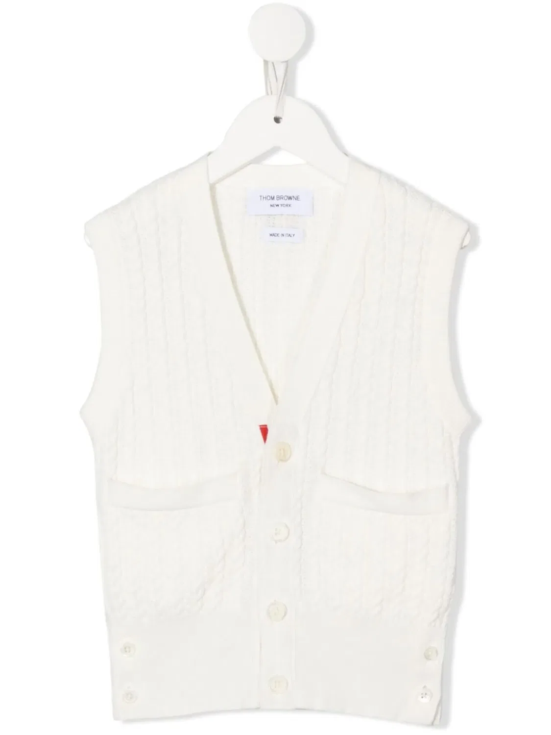 Thom Browne Кардиган без рукавов белый