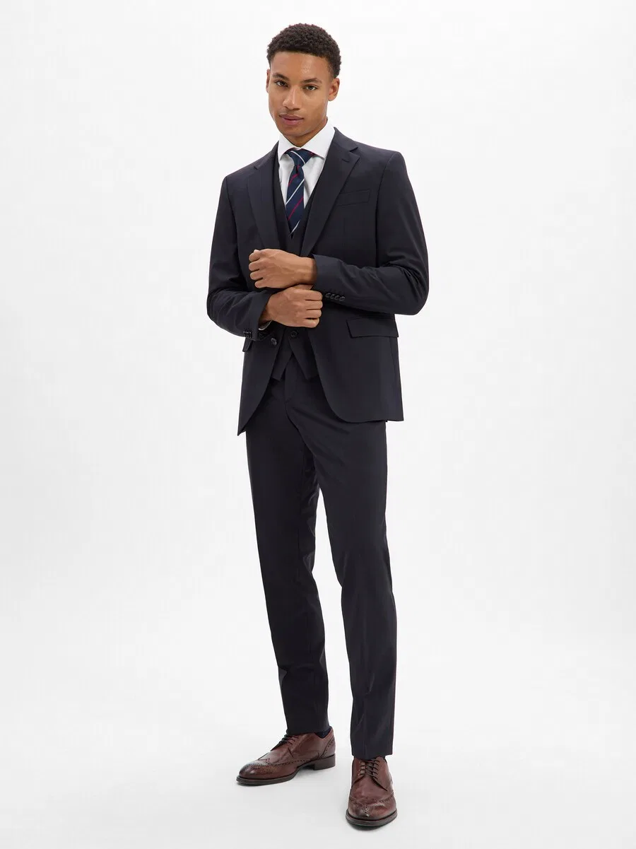 Жилет BOSS Suit Vest 'Jasper' в темно-синем цвете — фото 4