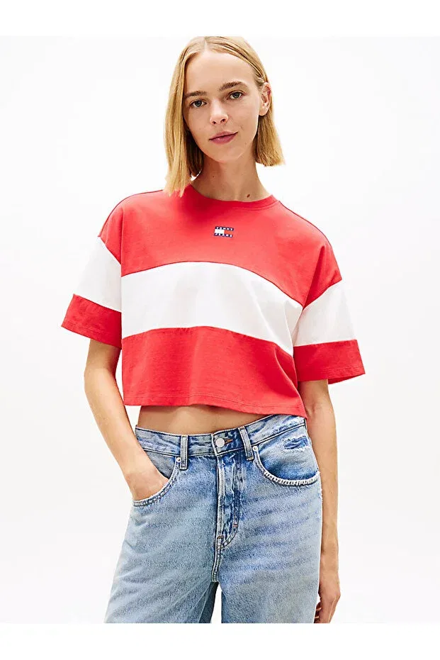 Женская футболка с принтом Tommy Hilfiger, Fire Red