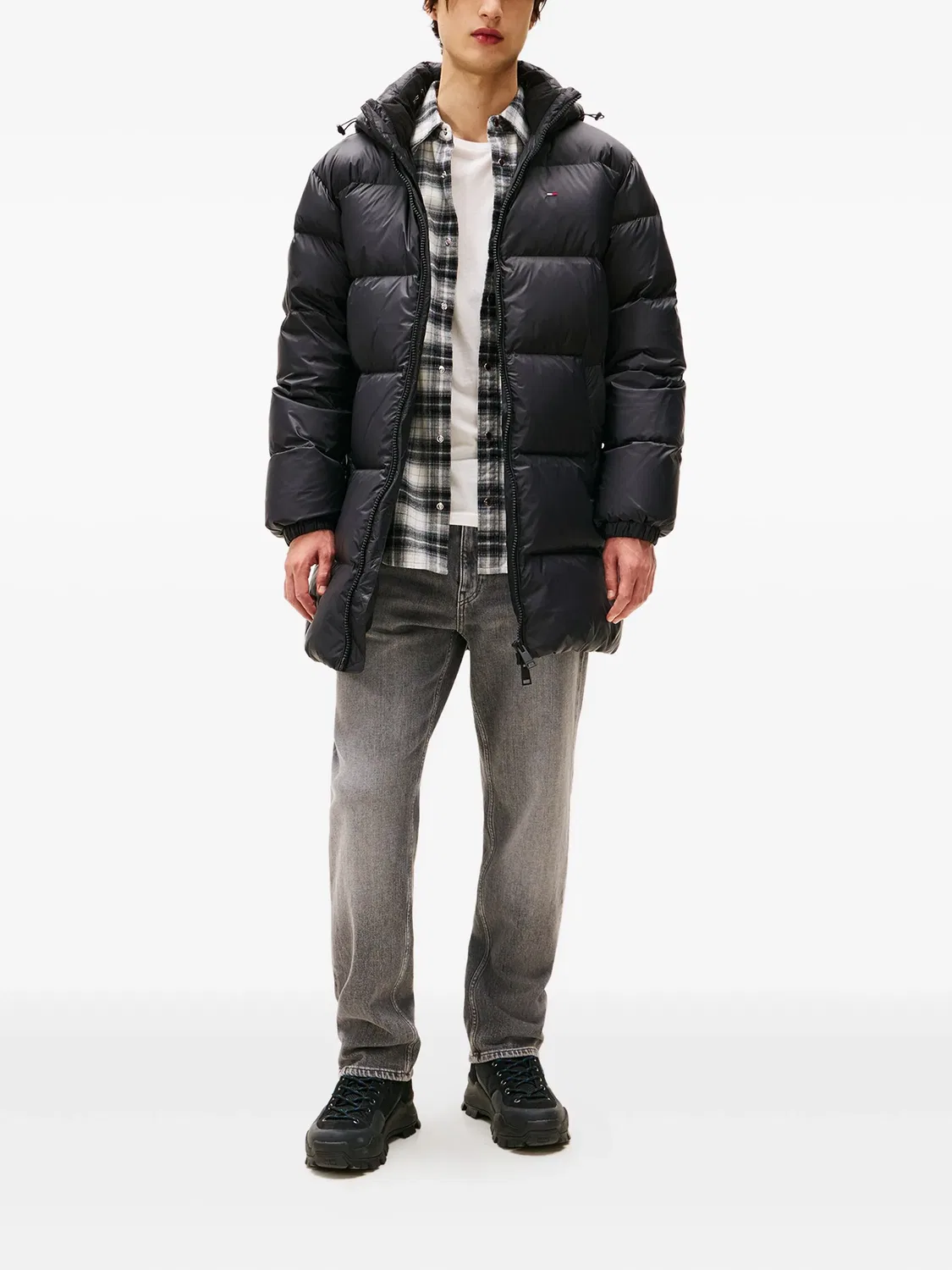 Куртка с капюшоном и пухом Tommy Hilfiger, черный — фото 3