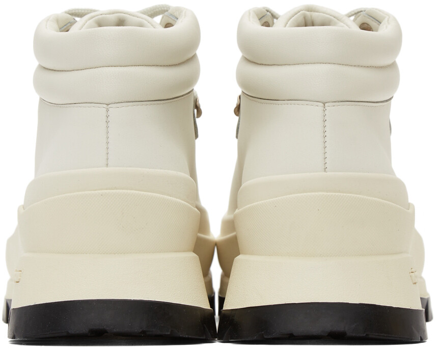 Эксклюзивные кожаные походные ботинки SSENSE Off-White Jil Sander — фото 4