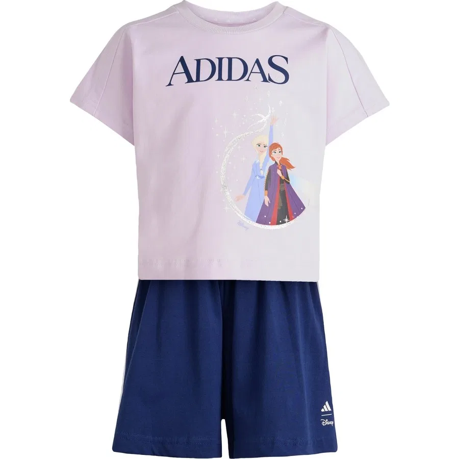 Комплект футболки и шорт с принтом Disney Frozen Sportswear JZ3578 adidas, Лавандовый — фото 3