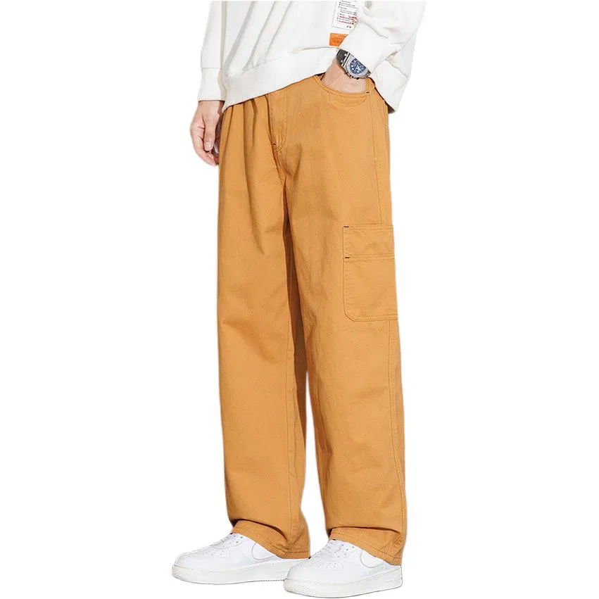 Детские джинсы карго с брендом Tonlion, Brown Yellow
