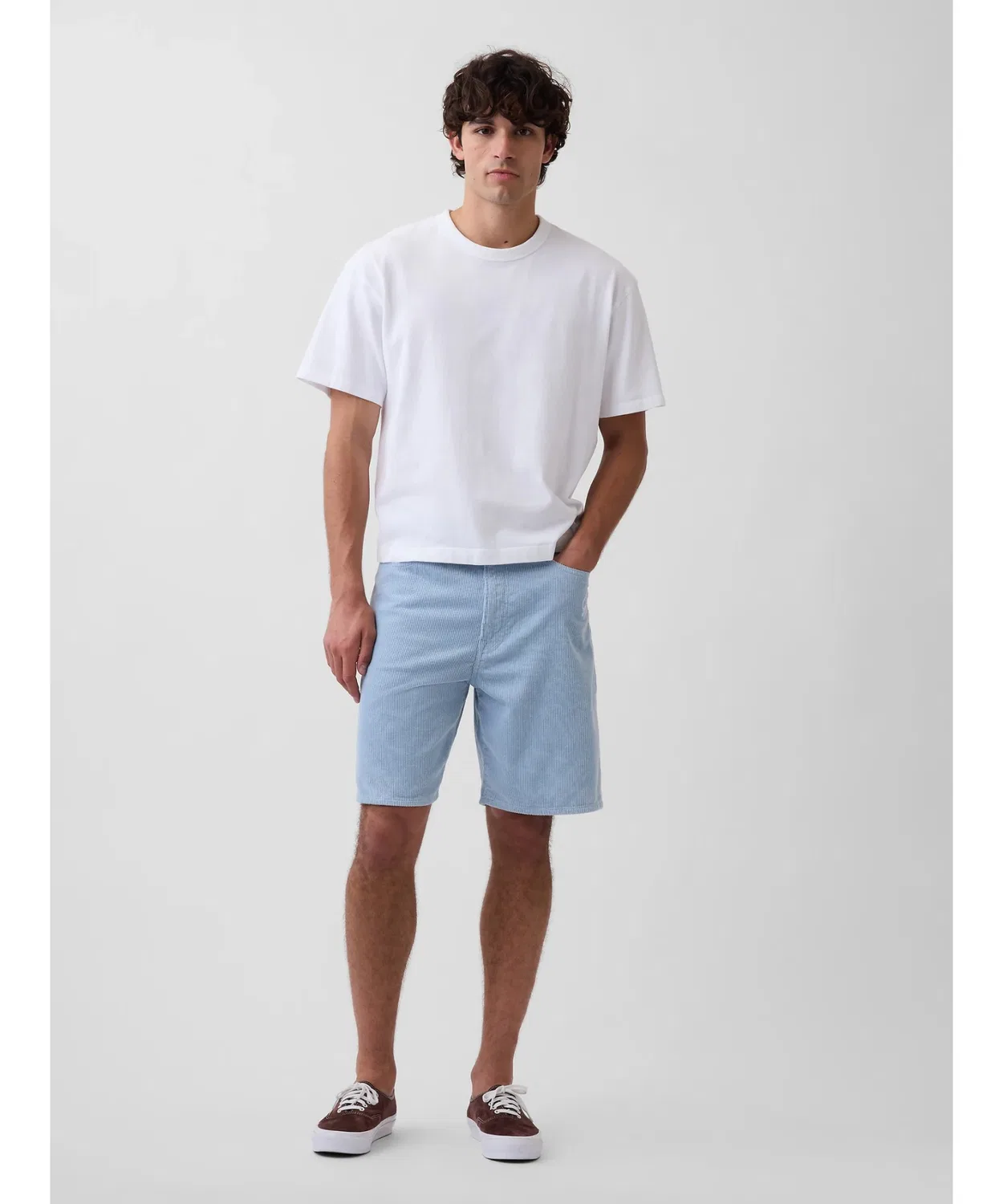 Мужские шорты из вельвета свободного кроя GAP, Yellow — фото 4