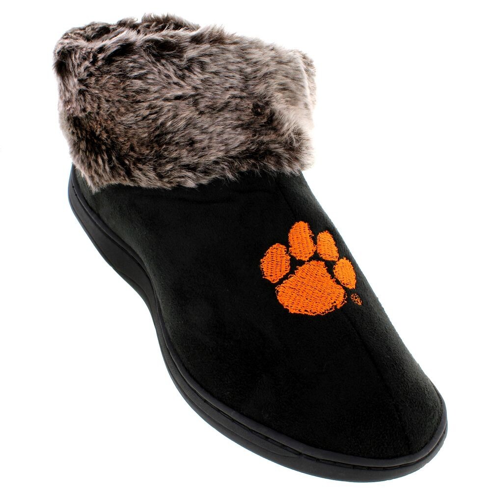 Женские тапочки Clemson Tigers из искусственного меха, цвет Clm Black