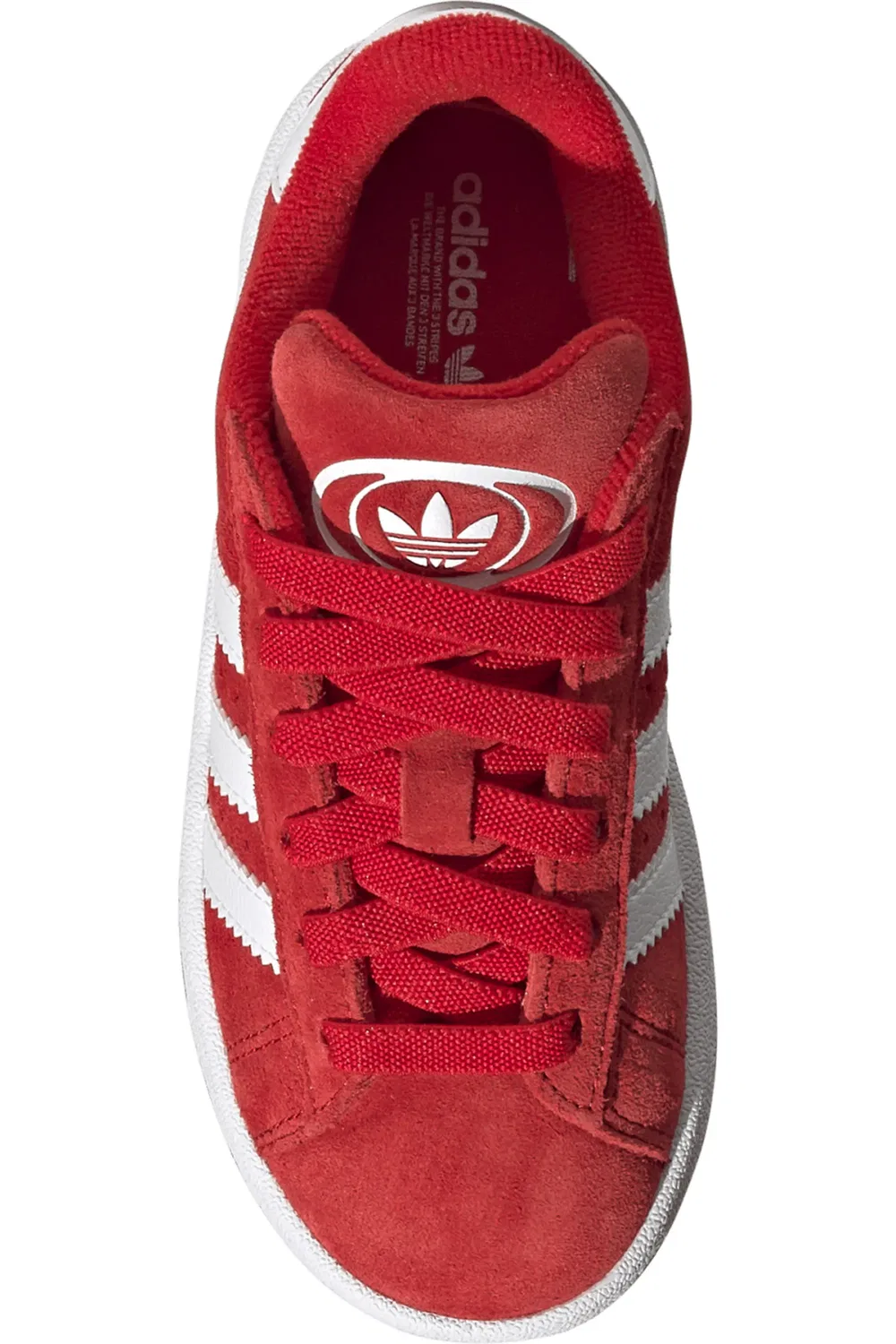 Кроссовки детские на шнуровке Campus 00s adidas, Better Scarlet/White — фото 4