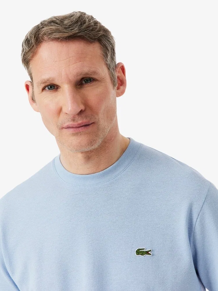 Футболка с коротким рукавом из льняной смеси, модель TH0629 LACOSTE, Blue — фото 2