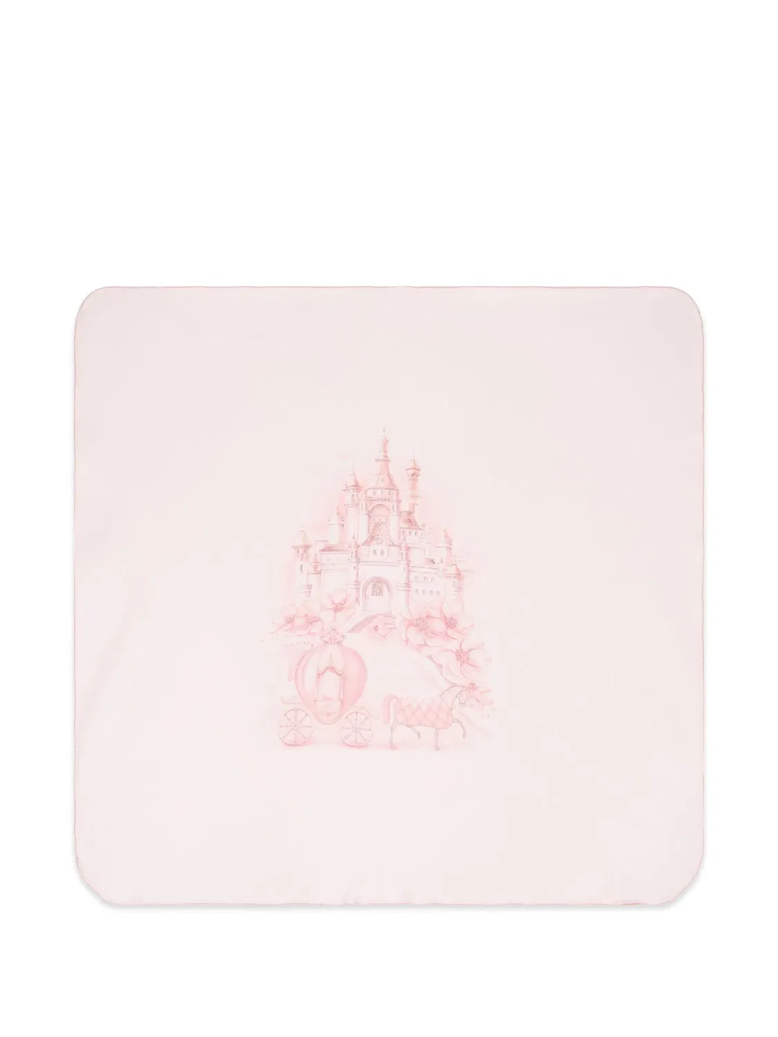 Комплект из шапки бини и одеяла с графичным принтом Sofija, розовый — фото 2