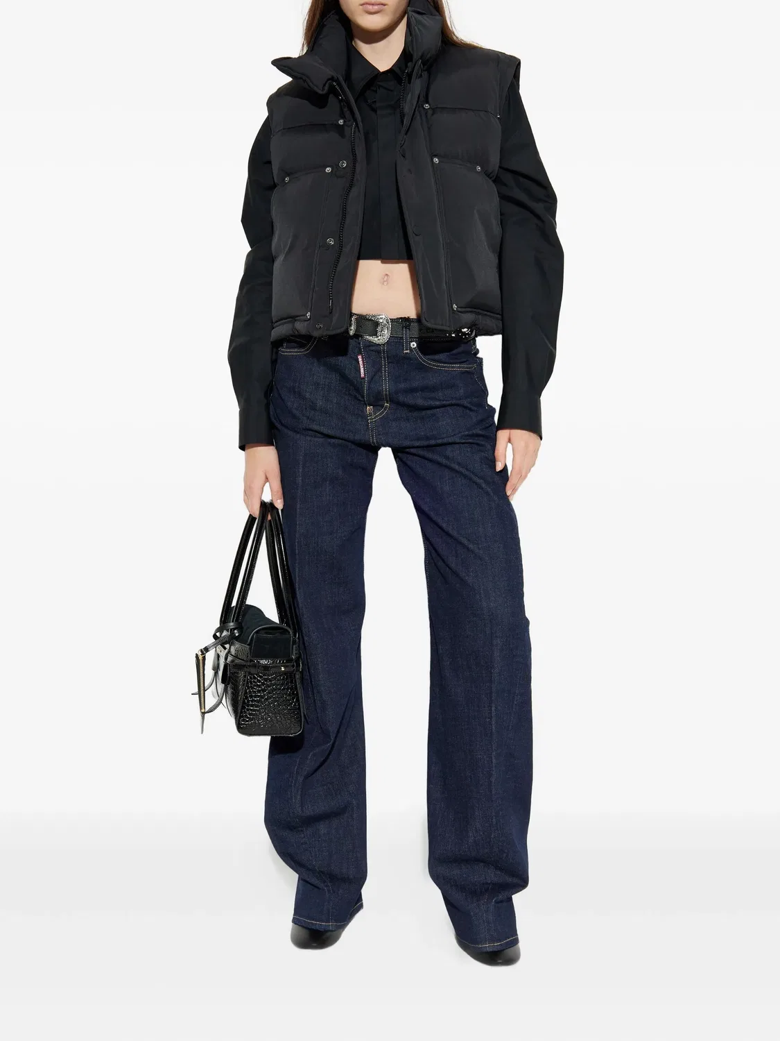 Куртка-жилет с стеганым дизайном DSQUARED2, черный — фото 3