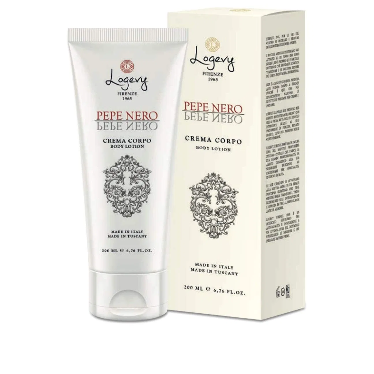Крем для тела Black Pepper, L LOGEVY FIRENZE 1965, 200 мл