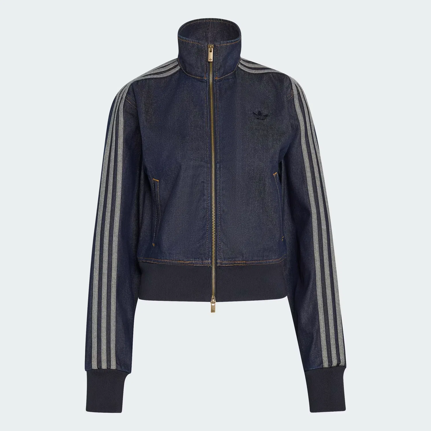 Женская джинсовая олимпийка с высоким воротом Firebird Adidas Originals, Indigo Denim — фото 4