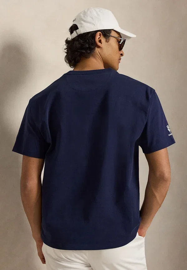 Футболка с принтом, хлопок, Wimbledon big fit graphic t-shirt, Polo Ralph Lauren, Refined темно-синий — фото 3