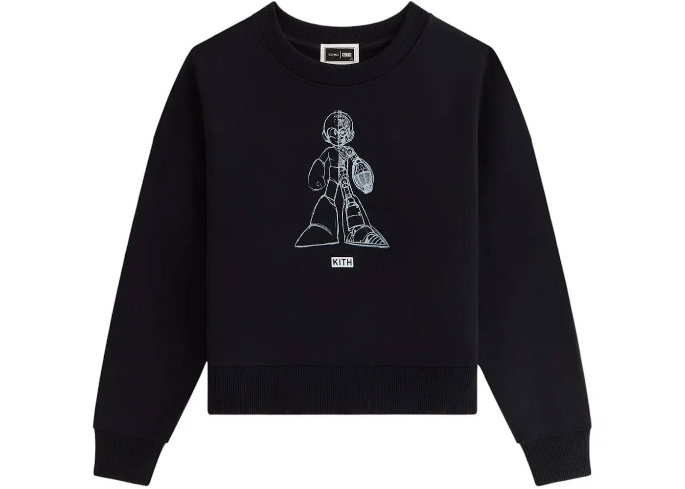 Детский свитшот с принтом Megaman Sketch Nelson Crewneck Kith, черный