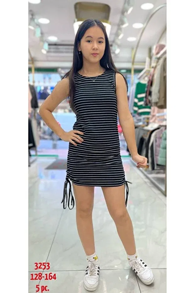 Детское платье для девочек с принтом Minimoda Kids, Black
