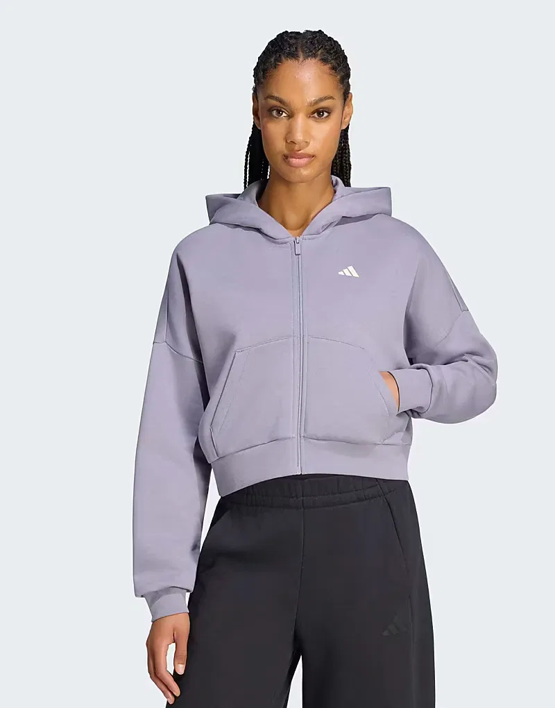 Спортивная куртка Adidas Performance с тремя полосками, модель Studio, серый — фото 2