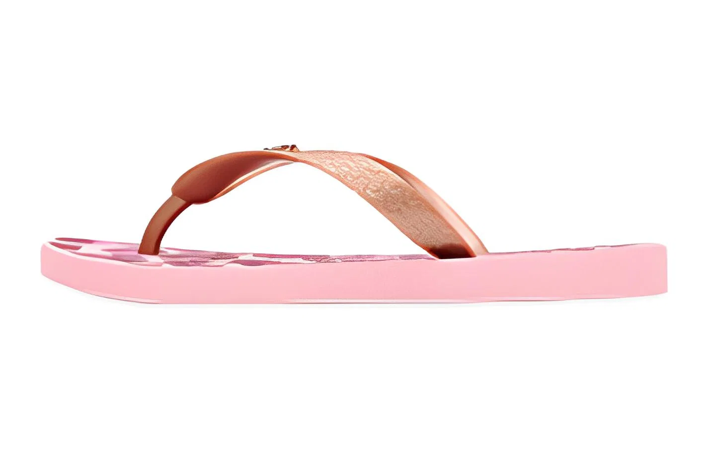 Детские шлепанцы с контрастной подошвой Ipanema, Metallic Pink