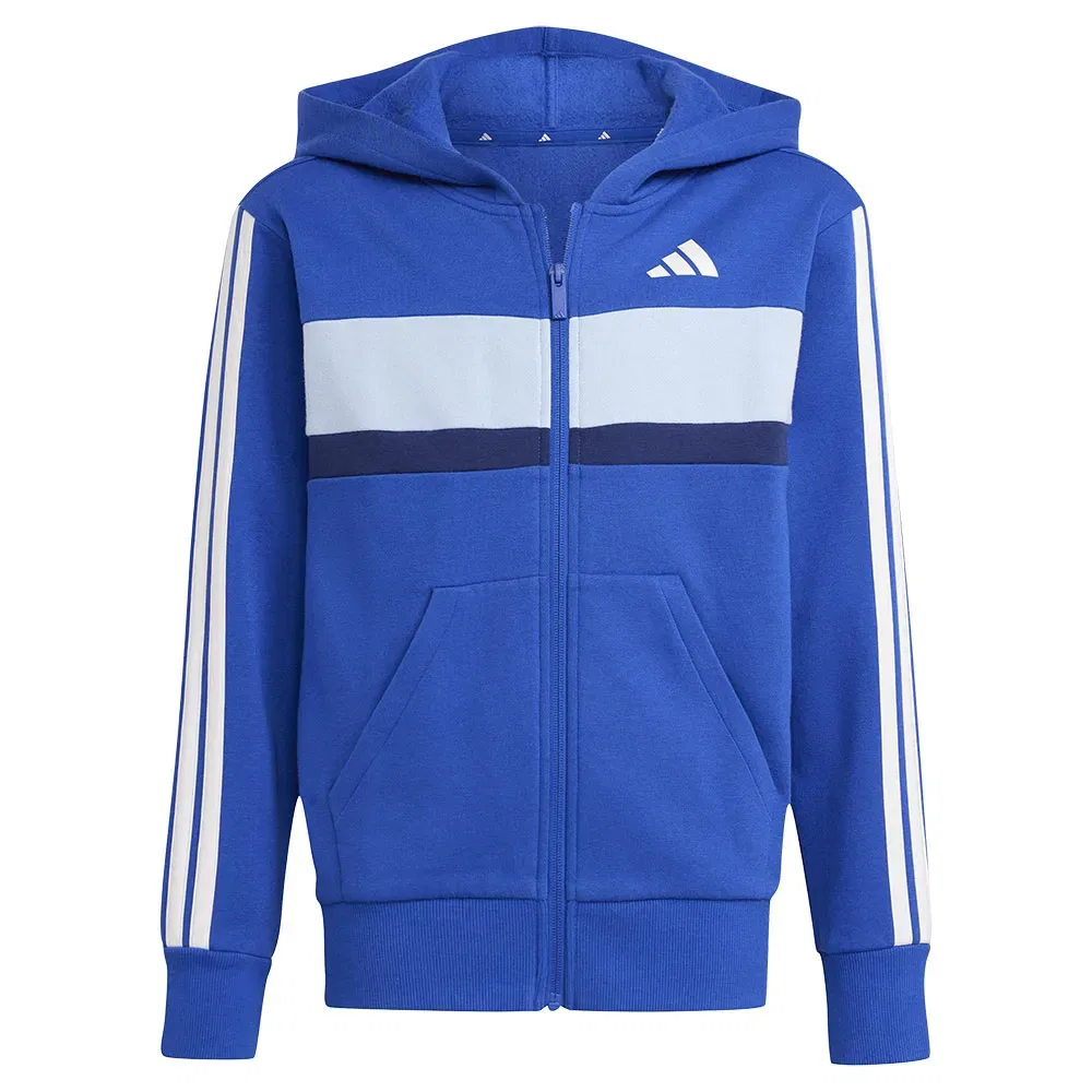 Детский спортивный костюм из футера с принтом Tiberio 3-Stripes Adidas, Blue — фото 4