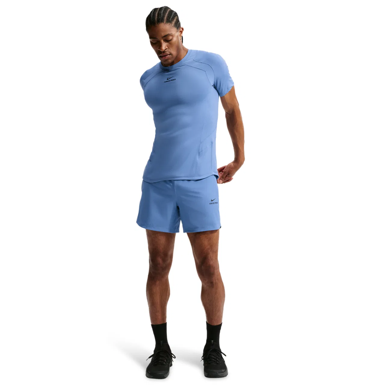 Мужская футболка с коротким рукавом Dri-FIT ADV Nike Pro Training, Indigo Storm/Indigo Storm/Black — фото 3