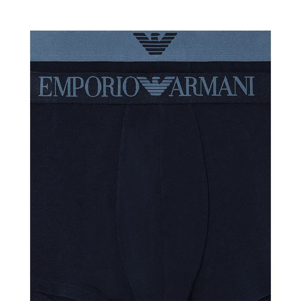 Мужские трусы-слипы с логотипом Emporio armani, Blue — фото 4