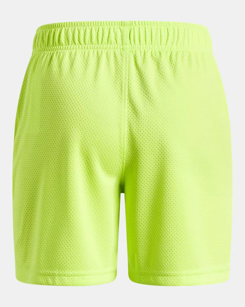 Шорты с длиной по внутреннему шву 12,7 см из легкой дышащей сетки UA Tech Mesh UnderArmour, Green Citrine/Black — фото 2