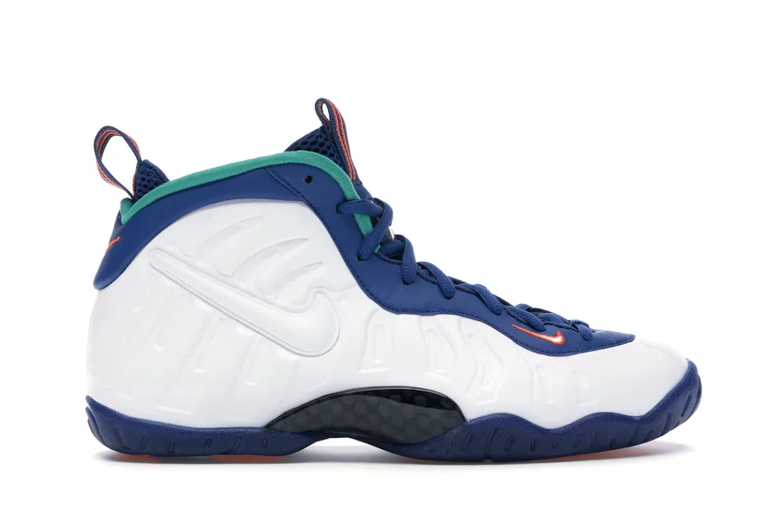 Детские кроссовки для повседневной носки Nike Air Foamposite Pro Nike, Gym Blue/White-Cone-Neptune Green