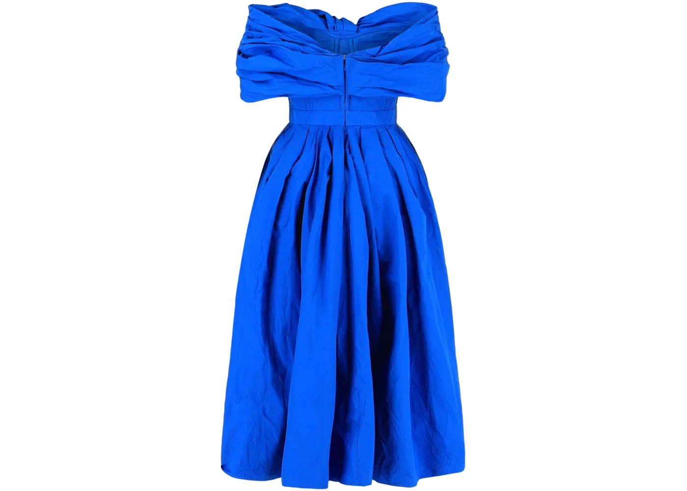 Женское платье-миди с открытыми плечами Alexander McQueen, Blue — фото 2