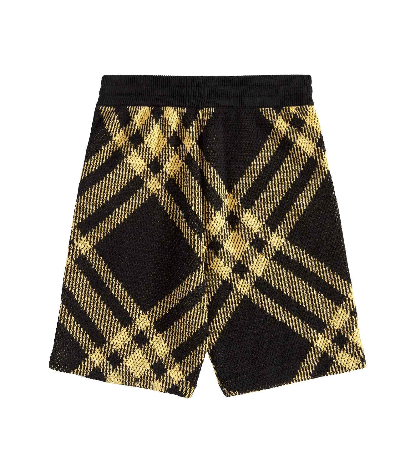 Шорты хлопковые с узором Burberry Kids, черный — фото 4