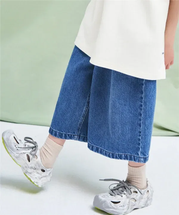 Джинсовые шорты бермуды базовые, Covernat Kids, синий