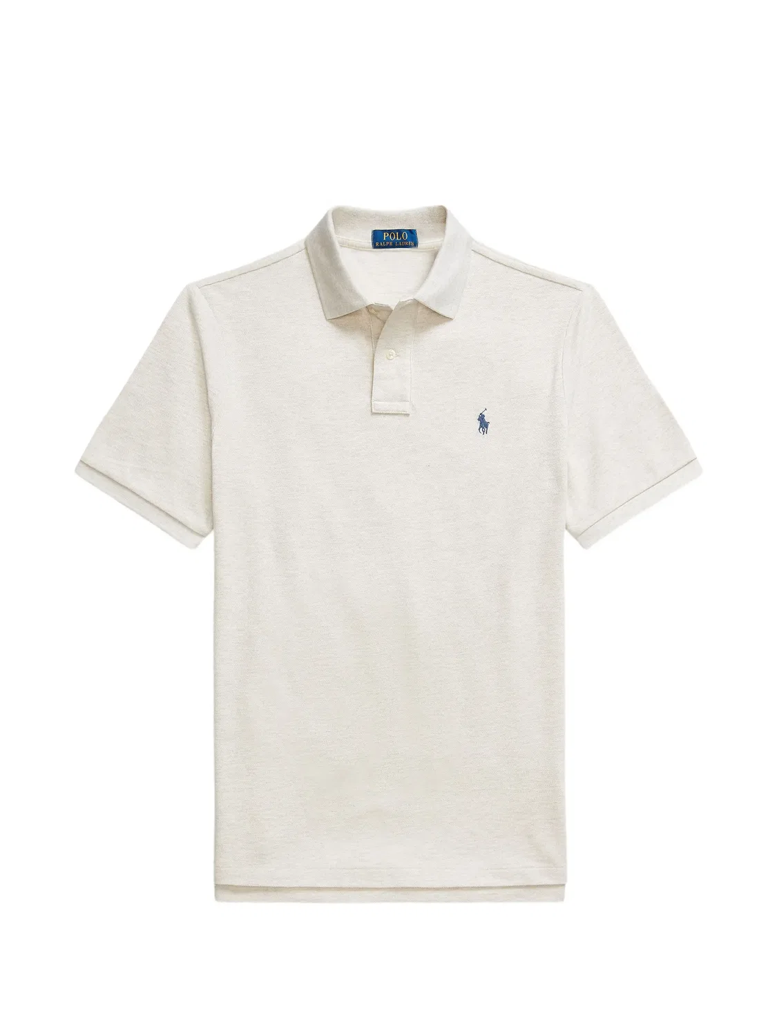 Рубашка поло с вышитым логотипом Polo Ralph Lauren, нейтральные цвета