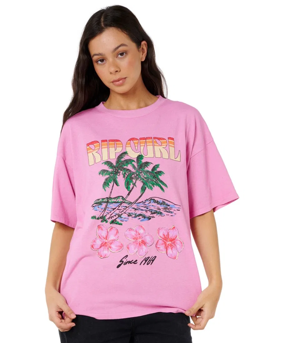 Футболка с принтом Hayley O Heritage Rip Curl, Fuschia