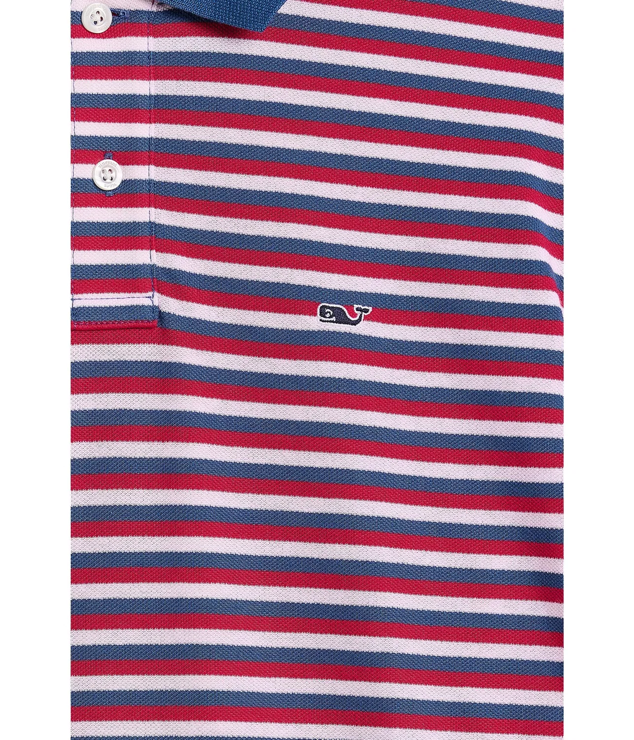 Поло Edgartown Pique (для малышей/детей постарше) Vineyard Vines Kids, Red/White/Blue — фото 3