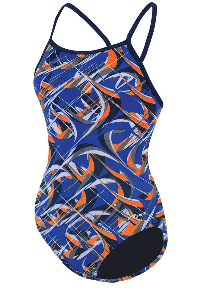Детский купальник с принтом Predator Dolfin, Blau Orange