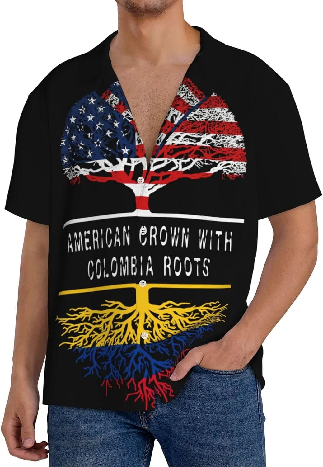 Мужская повседневная рубашка с коротким рукавом Crown Colombia, Black
