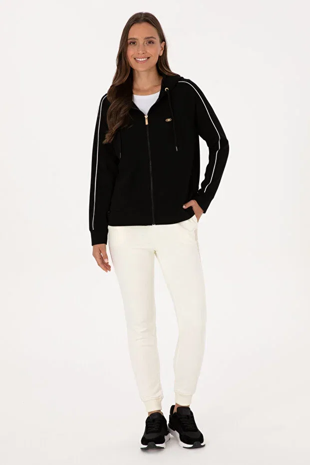 Женское худи на молнии с капюшоном U.S. Polo Assn., Black — фото 4