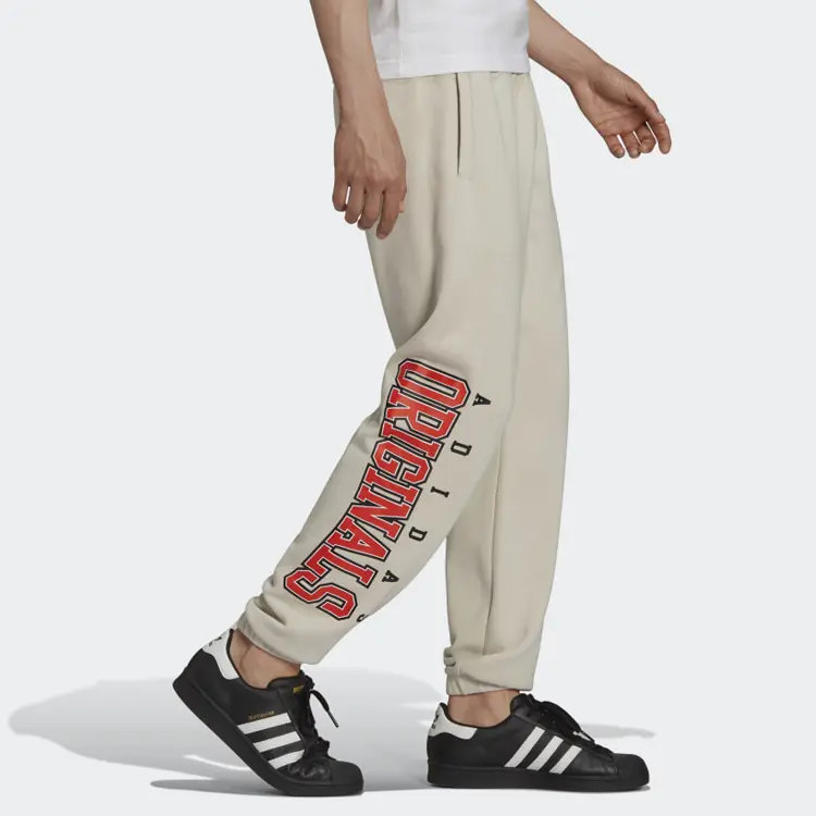 Трикотажные спортивные штаны мужские бокситово-коричневые Adidas Originals, коричневый — фото 4