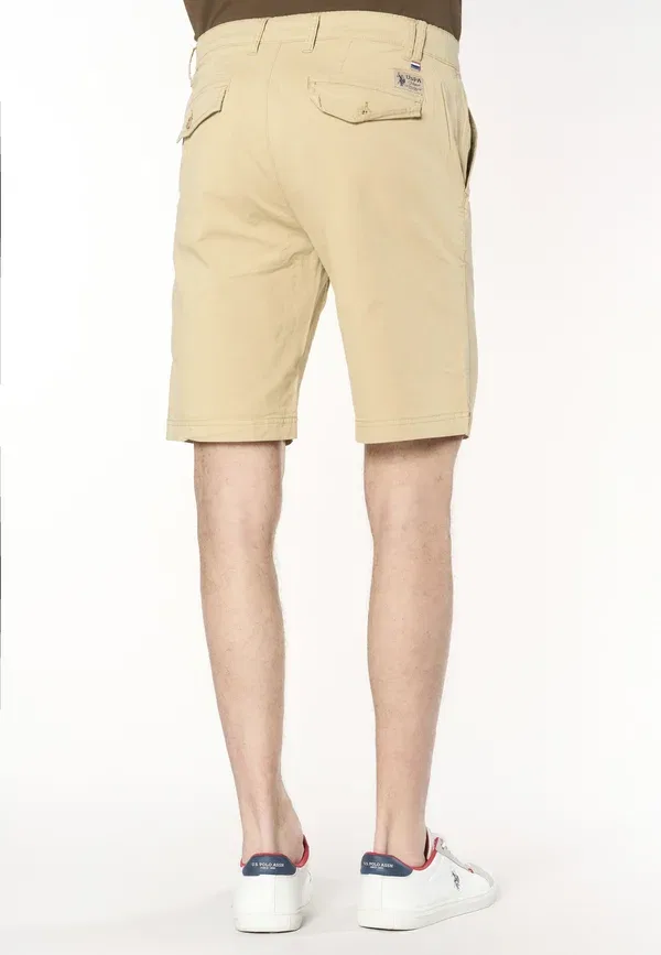 Шорты хлопковые Shorts U.S. Polo Assn., beige, бежевый — фото 3