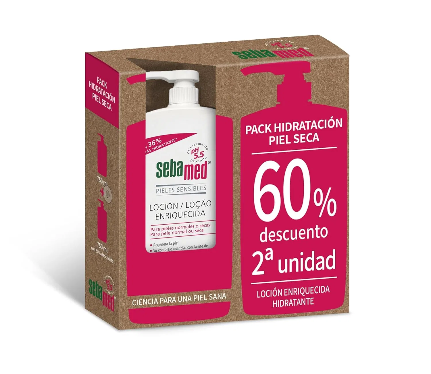 Лосьон для тела SEBAMED для сухой и чувствительной кожи, 2 x 750 мл, White